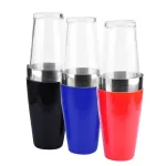 Coctelera Boston C/Forro + Vaso de vidrio