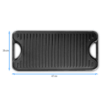 Victoria - Plancha Asadora Esmaltada Reversible Rectang.47X25 Cm - Imagen 3