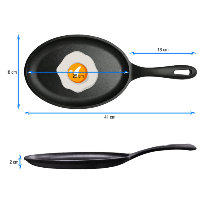 Victoria - Sartén Fajita 9" 24X17.5 Cm Esmaltado - Imagen 3