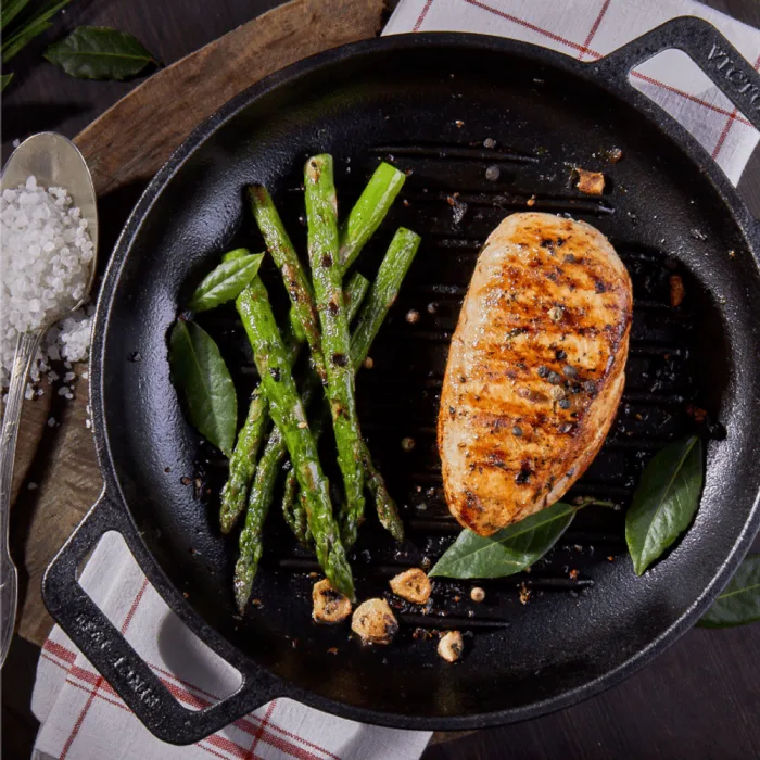 Victoria - Sartén Hierro Fundido Red.Precurado Doble Asa Grill 10/25 Cm - Imagen 3