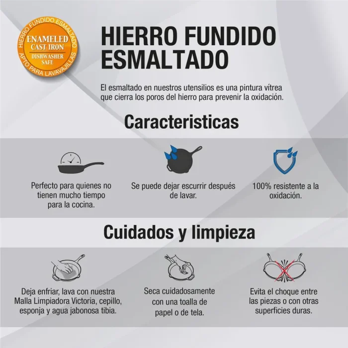 Plancha Tawa 30.5 Cm (12") Esmaltada - Victoria - Imagen 3