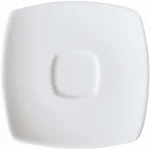 Vajillas Corona - Plato café 13 Cm Cuadrado Actualite Blco