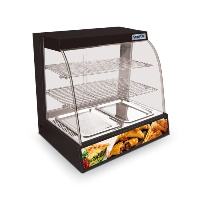 Vitrina Sobremesa Caliente 66 Cm VENTUS VMCD-2 Vitrina Mantenedor Caliente Sobremesa Curva Vmcd-2 - Imagen 2
