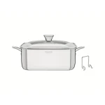 Tramontina - Cacerola Cuadrada 22x22Cm (4 Lt) Grano