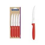 Tramontina - Cuchillo Asado Ipanema X 12 Pzs M/Rojo