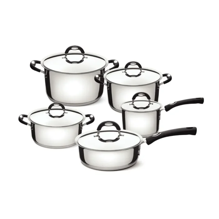 10286454-1 Tramontina - Jgo Ollas Duo Silicone X 5 Pza A/Inoxidable - Imagen 1