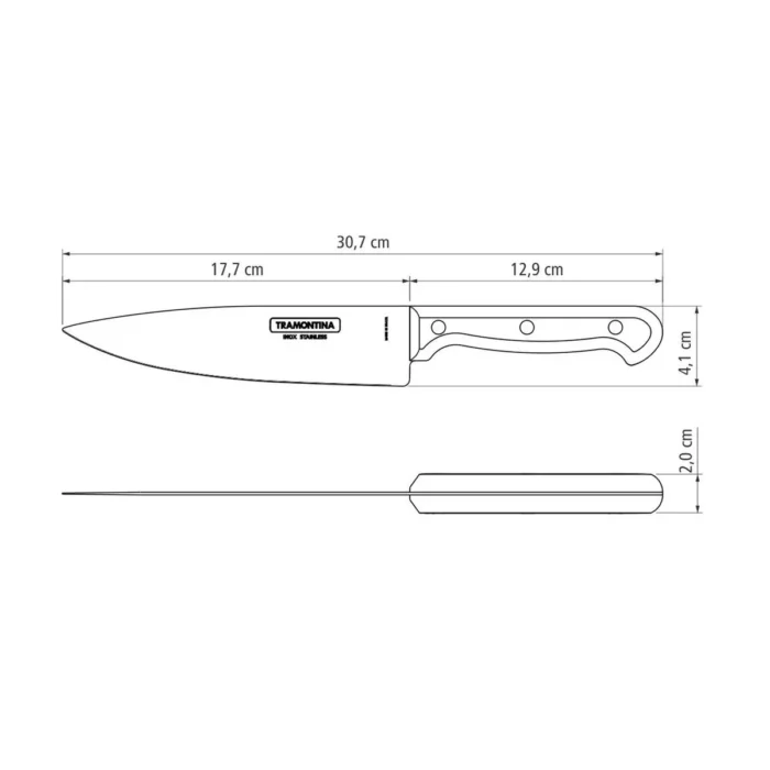 Cuchillo Chef Ultracorte 7" | 17 cm Tramontina - Imagen 3