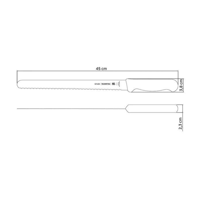 Cuchillo para Pan Profesional con Mango Blanco 12" | 30 cm Tramontina - Imagen 2