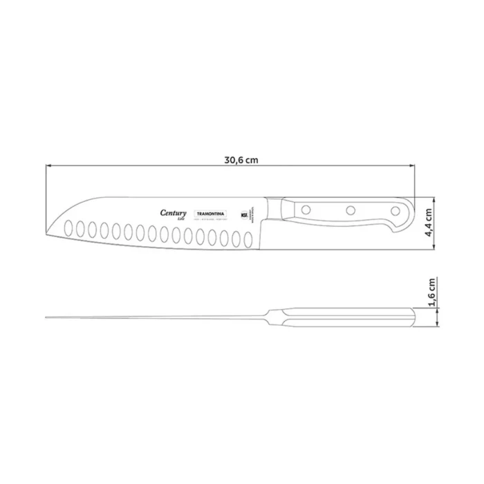 Cuchillo Century Santoku 7" | 17 cm Tramontina - Imagen 3