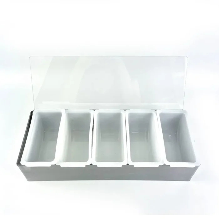 10070007-3 Caja 5 Divisiones P/Bar Base Metal T/Acrilico - Imagen 3