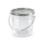 Balde 4 LT Comercial Transparente C/Tapa Color