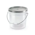 Balde 4 LT Comercial Transparente C/Tapa Color