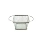 Cesta Cuadrada Ranura Acero Doble Asa - Imagen 3