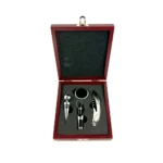 Set Abridores De Vino (4 Pza) Caja Madera Cuadrada