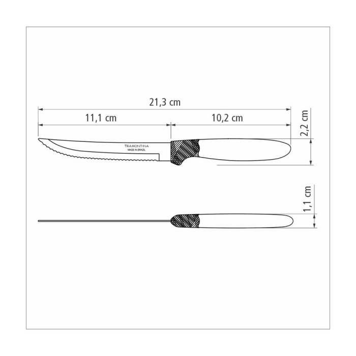 Tramontina - Set Cuchillos 5" x 12 Piezas Ipanema Negro 3360/905 - Imagen 2