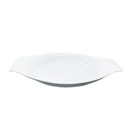Fuente Loza 12" Oval. Blco