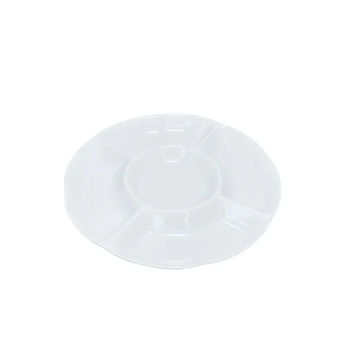 45080384-1 Fuente Loza Redondo 25 Cm C/5 Divisiones - Imagen 1