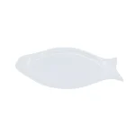 Fuente Loza 14" Blco Mod.Pez