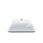 Mantequillera Loza Blco C/Tapa