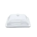 Mantequillera Loza Blco C/Tapa - Imagen 2