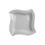 Plato Tendido Loza 10" Cuad.Blco