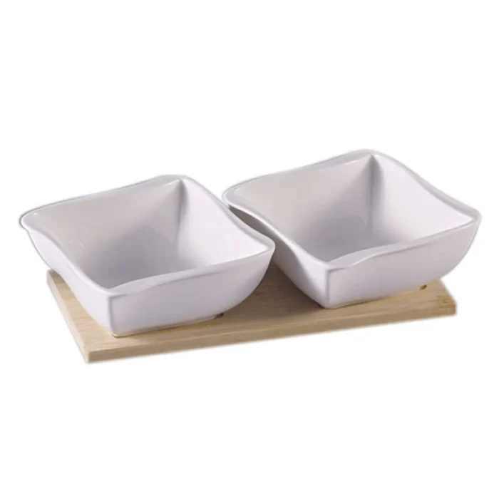 45294452-1 Set De 2 Bolos Cuadrados 9.5*9.5*4 Cm B/Madera - Imagen 1