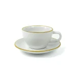 Taza C/Plato Te Beige Jaspeado 300Ml