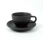 Taza C/Plato Te Negro Mate 300Ml