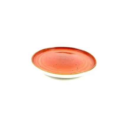 Plato Redondo Terracota Con Borde Alto 10"