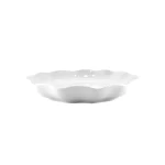 Platón Tendido Ondas Loza Blanca 10" (25x24.5x4 cm)
