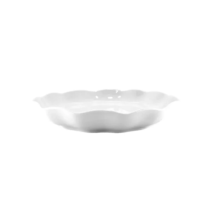 45376744-1 Platón Tendido Ondas Loza Blanca 10" (25x24.5x4 cm) - Imagen 1