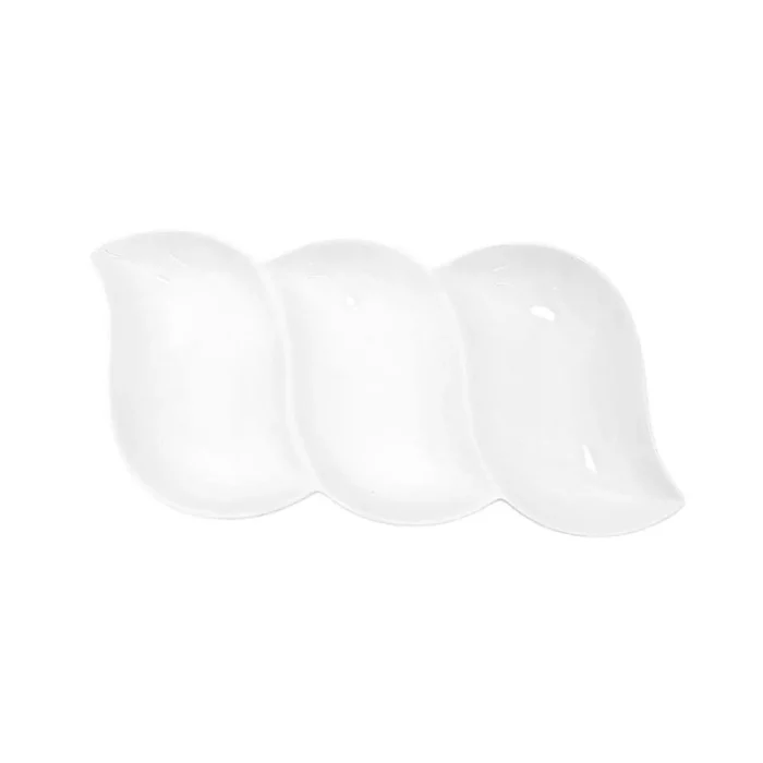 45376912-1 Plato Piqueo 14" Olas 3 Divisiones Hotelware - Imagen 1