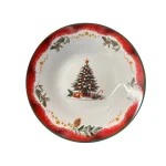 Plato Hondo 9" Dec. Árbol Navidad
