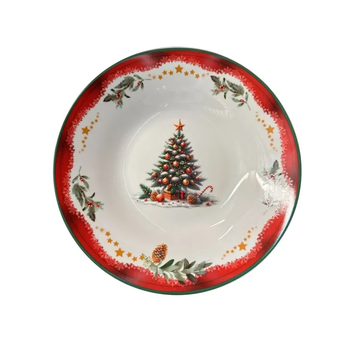 45376922-1 Plato Hondo 9" Dec. Árbol Navidad - Imagen 1