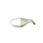 Plato Bicolor Blanco c/Crema c/Asa