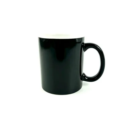 Jarro Recto Negro Int.Blanco 11 Onz