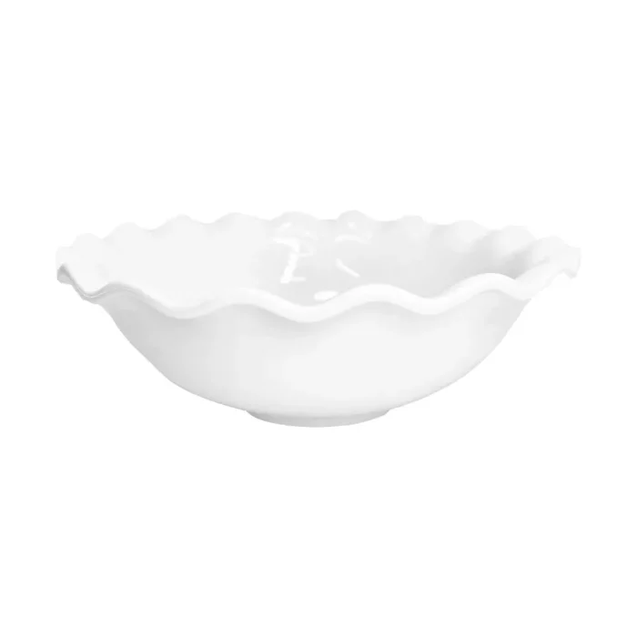 45414151-1 Bowl Ondulado Loza Blanca 10" (25.3x25.3x8.5) - Imagen 1