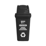 Papel. Bodeguita Ahorra Espacio Gris Tap/Negro (No Aprovechable) 35 Lt Ecobasa