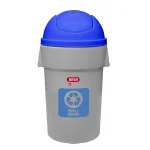 Papelera Torito Gris T/Vaiven Azul 70 Lt Ecobasa # 8217 Basa