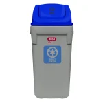 Papelera Rino Gris T/Vaiven Azul 120 Lt Ecobasa (7981)