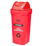 Papelera Bodeguita Rojo (Peligrosos) C/T Vaiven 50 Lt Ecobasa (7940)