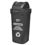 Papelera Bodeguita Negra (No Aprovechables) C/T Vaiven 50 Lt Ecobasa (7940)