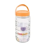 Frasco 1.7 Lt con relieve y asa T/Color Melocotón