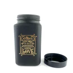 Frasco 2 Lt Cuadrado Dec Kitchen Love Negro - Imagen 2