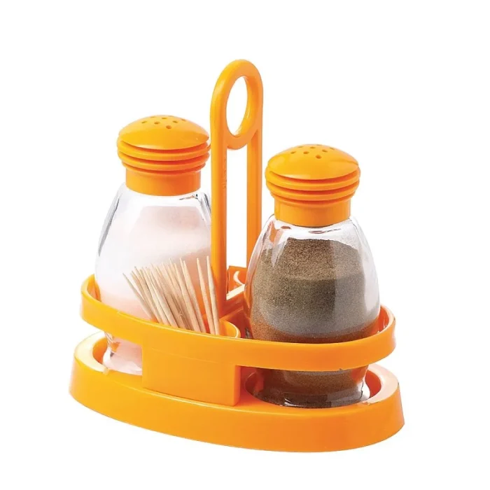 90294254 Set Salero Pimentero X 2 Base Naranja - Herevin - Imagen 1