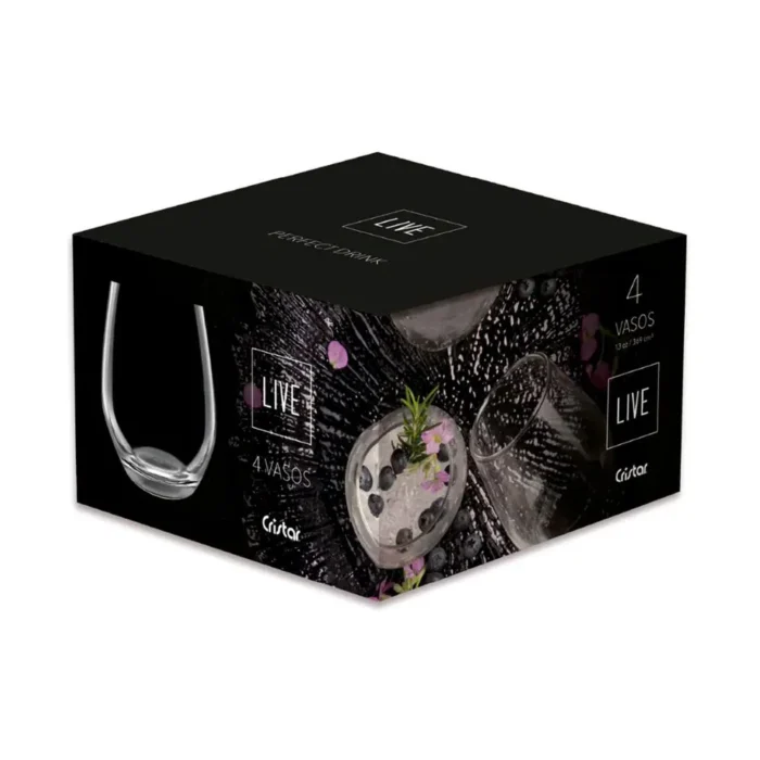 90390604-1 Set Live Vaso Sicilia Rocks x4 pzas - Imagen 1