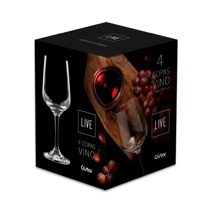 90390605-1 Set Live Copa Trentino Vino x4 pzas - Imagen 1