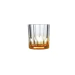 Set X 6 Vaso Bajo Labrado Naranja 328Ml