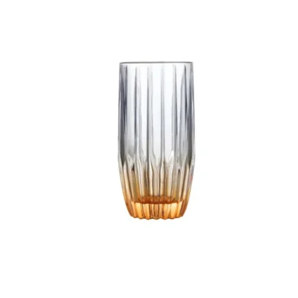Set X 6 Vaso Alto Labrado Naranja 355Ml