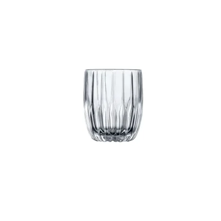 Set X 6 Vaso Bajo Labrado Transp 285Ml